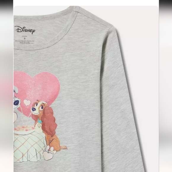 Torrid Disney Lady and the Tramp Gray Dog T-Shirt Size M/L, New - Picture 7 of 13
